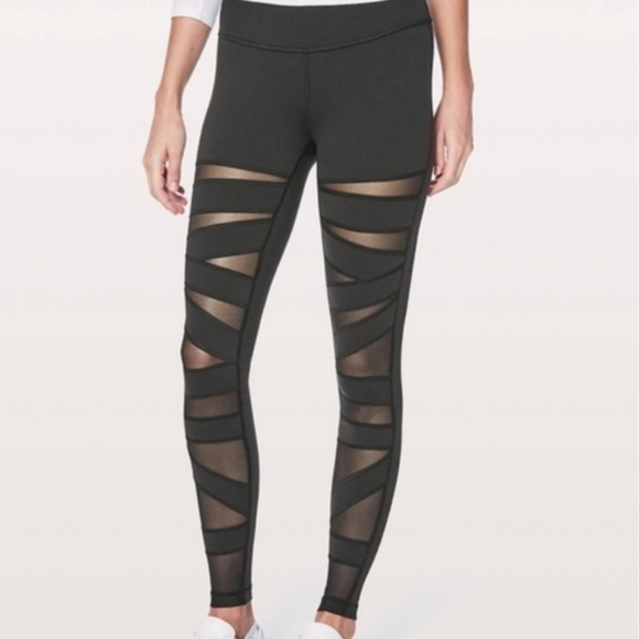 Lululemon Criss Cross Mesh Pants - Picture 5 of 5